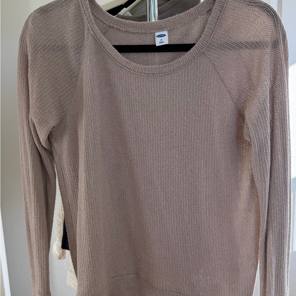 Old Navy Beige Knit Pullover